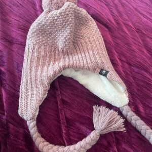 pink NorthFace winter hat